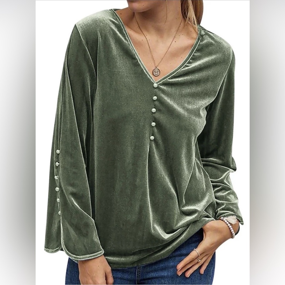 NWOT Soft Surroundings velvet top Size XL